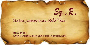 Sztojanovics Réka névjegykártya